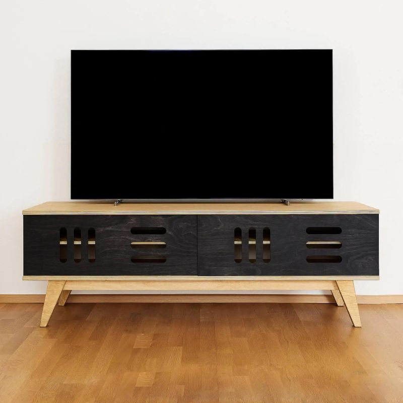 HUH TV-bord med sorte låger