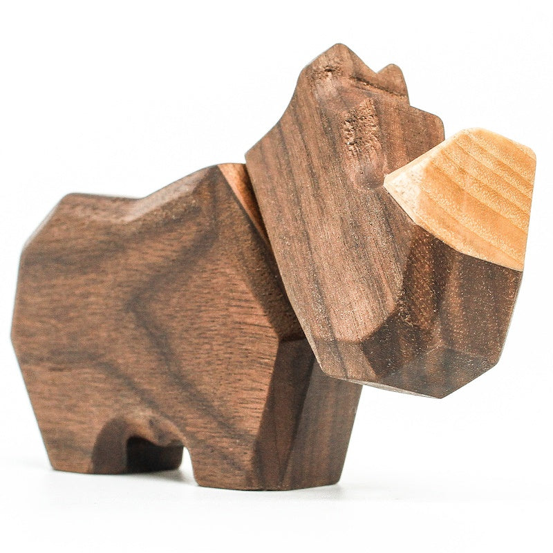 FableWood lille næsehorn i træ med magneter