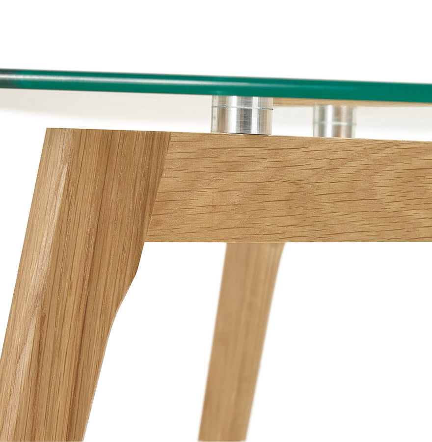 Firkantet sofabord fra Kokoon Design i træ og glas