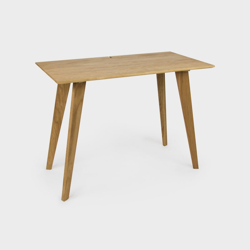 Lille skrivebord i egetræ på 100x50x73 cm