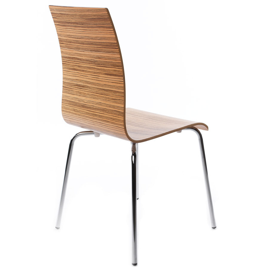 Spisebordsstol i Zebrano træ med et enkelt design