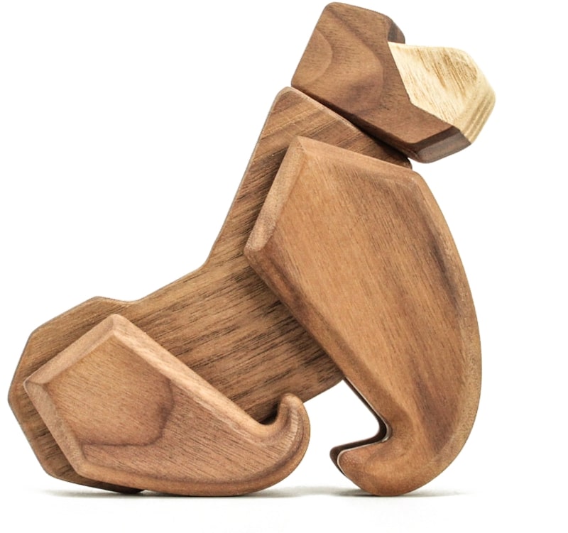 Træfigur med 6 magnetiske dele i dansk design fra Fablewood