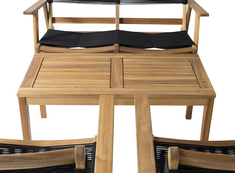 Unikt træhavebord til loungestole på 100 x 50 cm