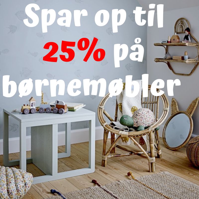 10% på alle børnemøbler i træ på Black Friday