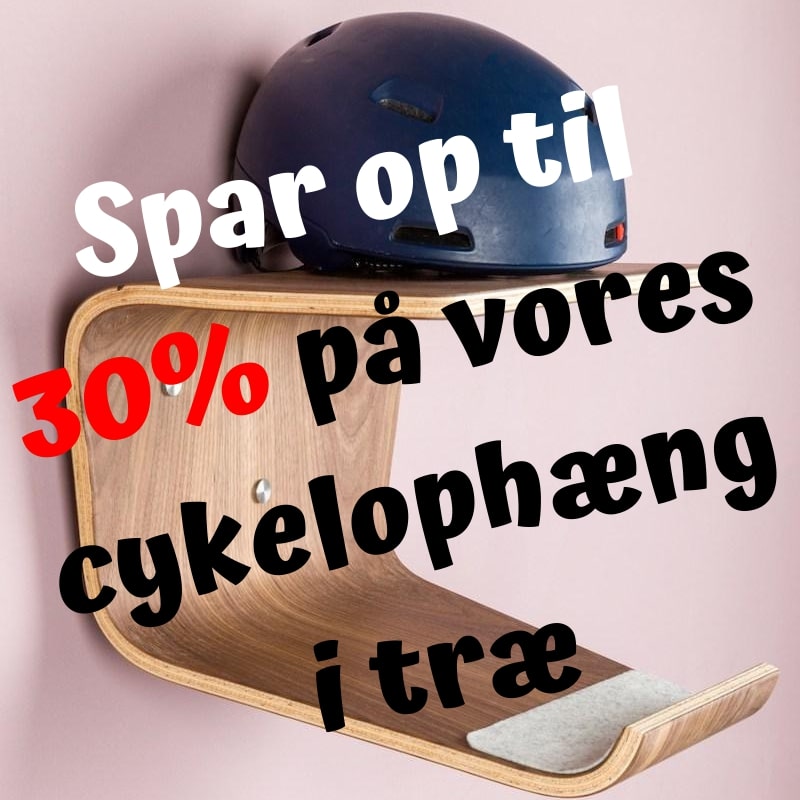 Spar op til 30% på cykelophæng i træ på Black Friday