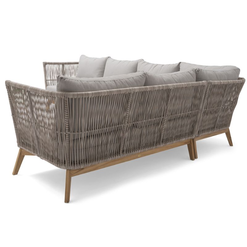 Hjørnesofa med beige flet