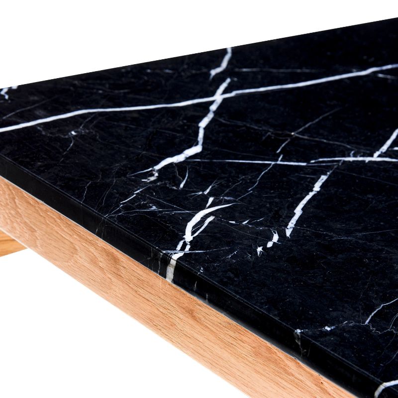 Hübsch Raw sofabord med sort bordplade i marmor