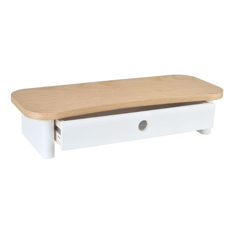 Computer stander i asketræ og MDF 60x24x13 cm | Fri fragt – Wood To You