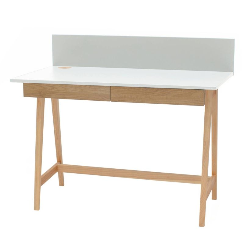 Hvidt skrivebord 110 cm langt