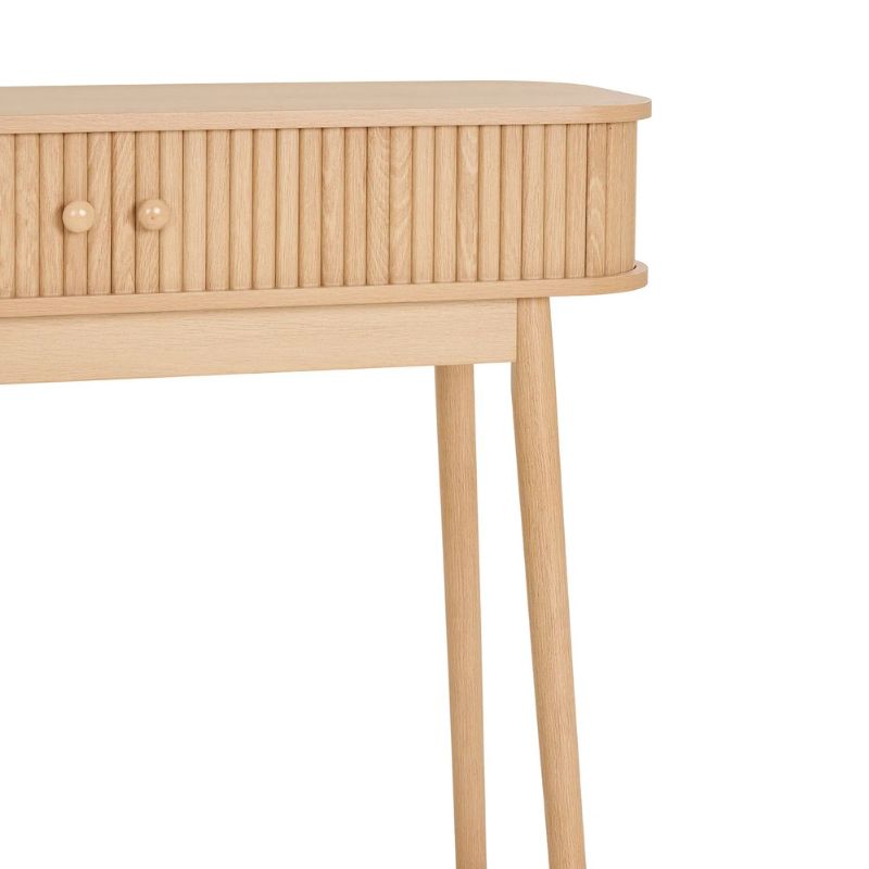Konsolbord i træ med skydelåger