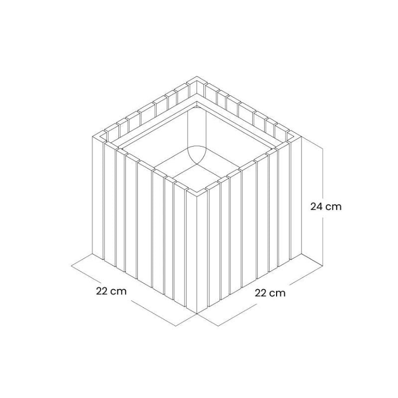 Kvadratisk plantekasse til terrassen