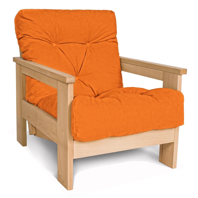 Lænestol med justerbar ryg i orange