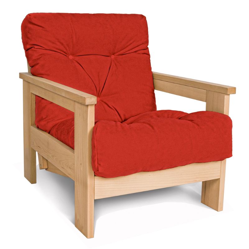 Lænestol med justerbar ryg i rød