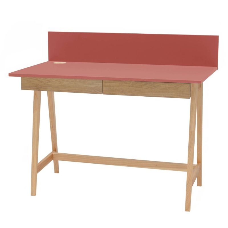 Mørk pink skrivebord 110 cm langt