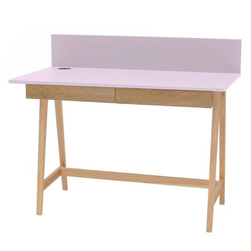 Pink skrivebord 110 cm langt