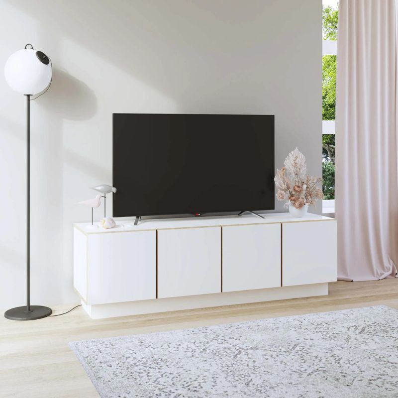 Radis BOXY TV-bord i hvid birketræsfiner