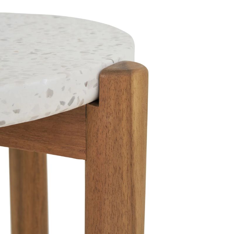 Rundt udendørs sidebord