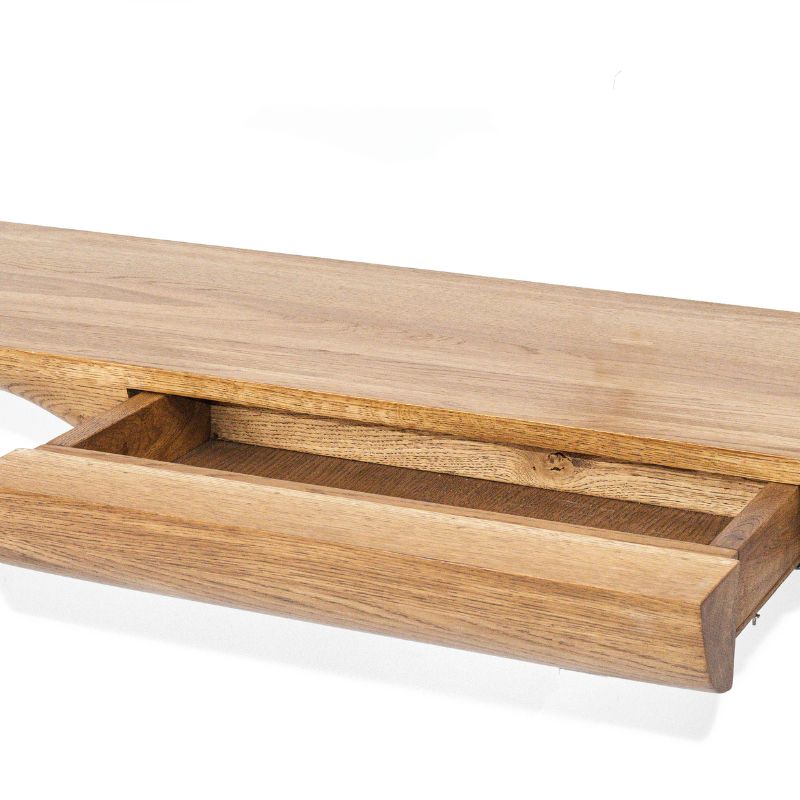 Træskrivebord med indbygget skuffe