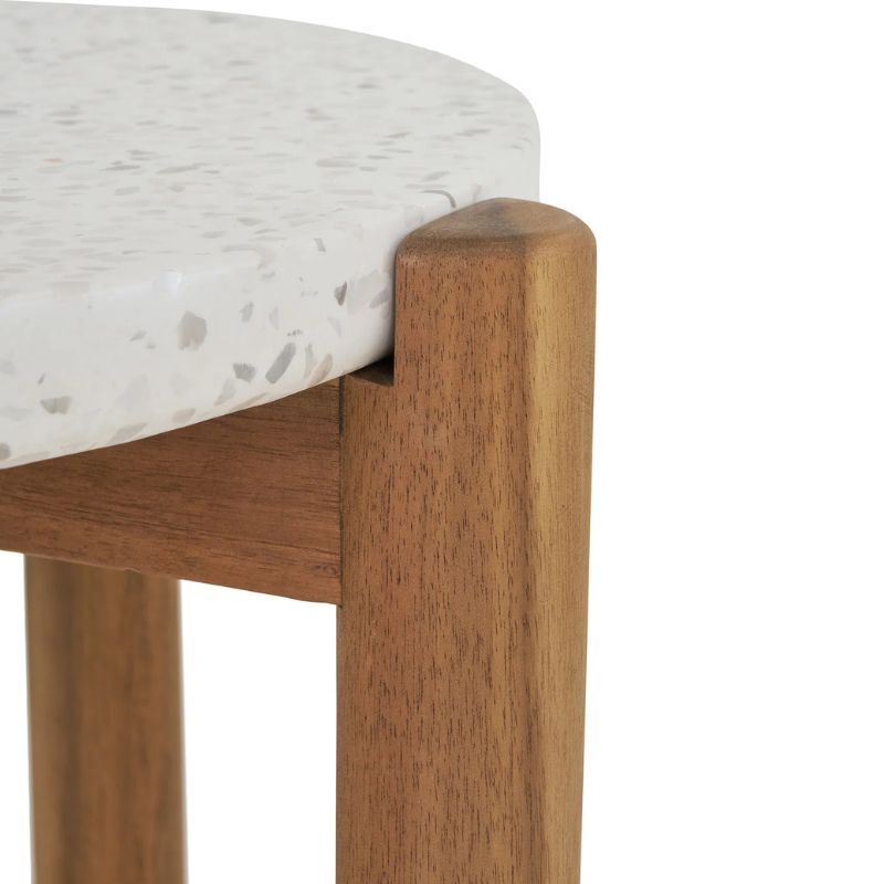 Udendørs sidebord i træ