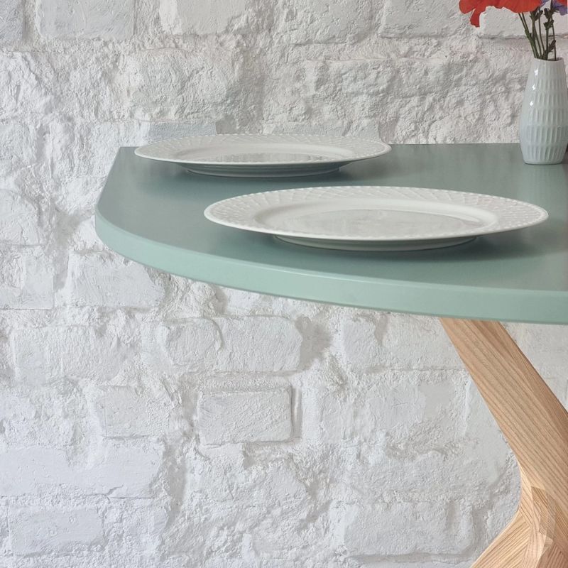 Halvt spisebord i asketræ og MDF 90x90x73 cm | 14 farver – Wood To You