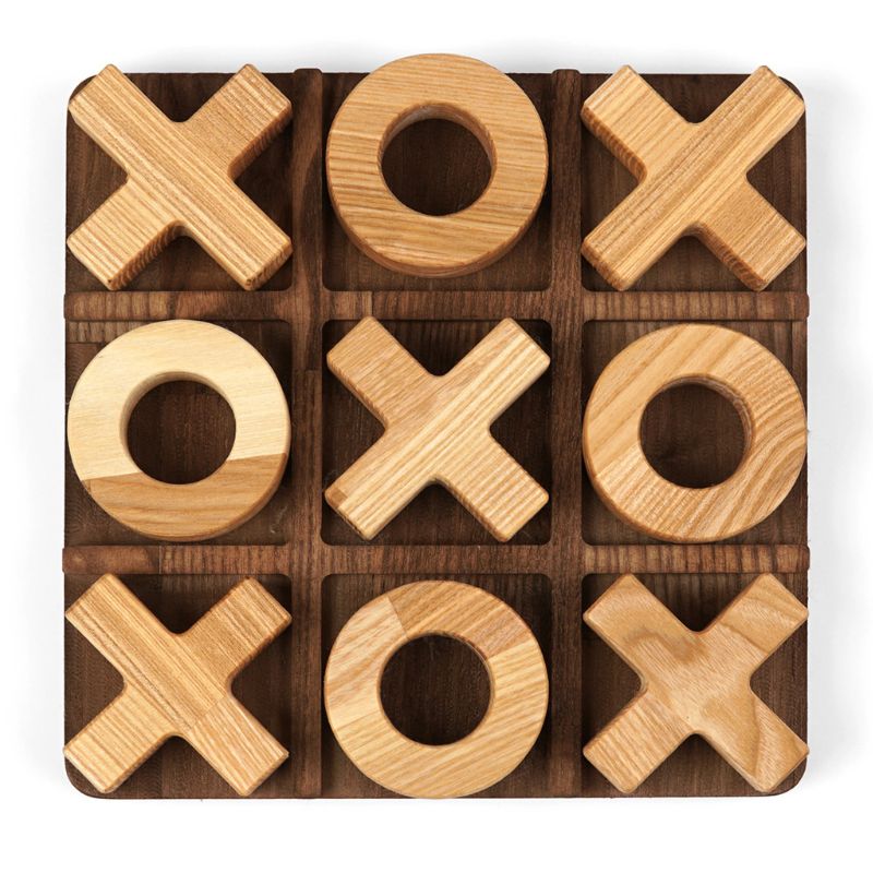 Kryds og bolle brætspil i træ