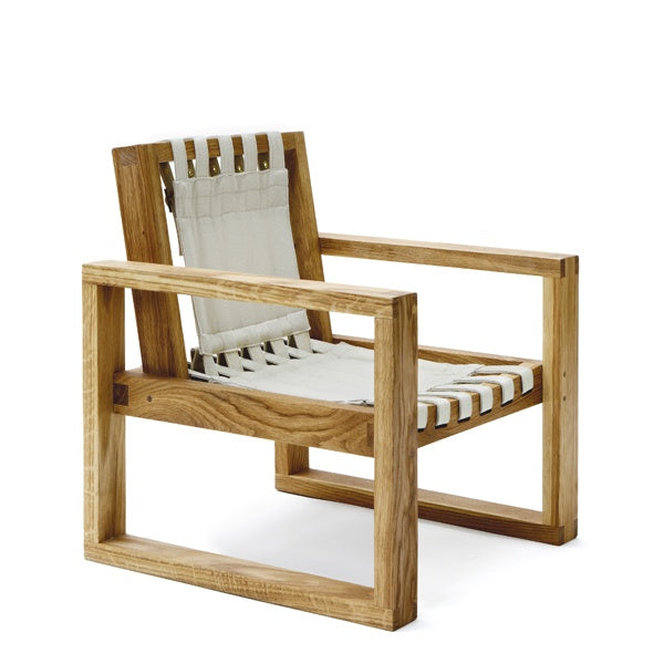 Frame Chair i natur olieret egetræ med hvid kanvas fra Collect Furniture