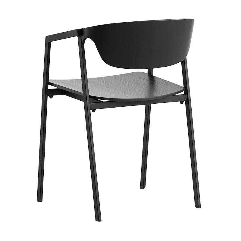 Designer spisebordsstol i sort egetræ
