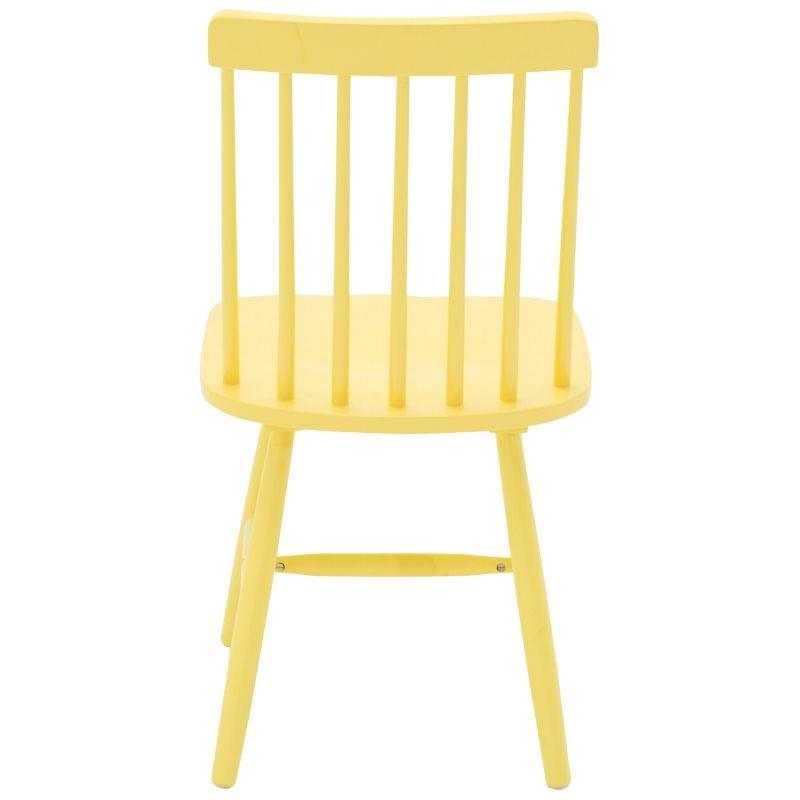 Enkel gul spisebordsstol med pinde ryglæn