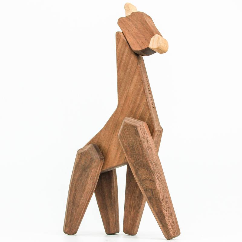 FableWood stor giraf figur i træ