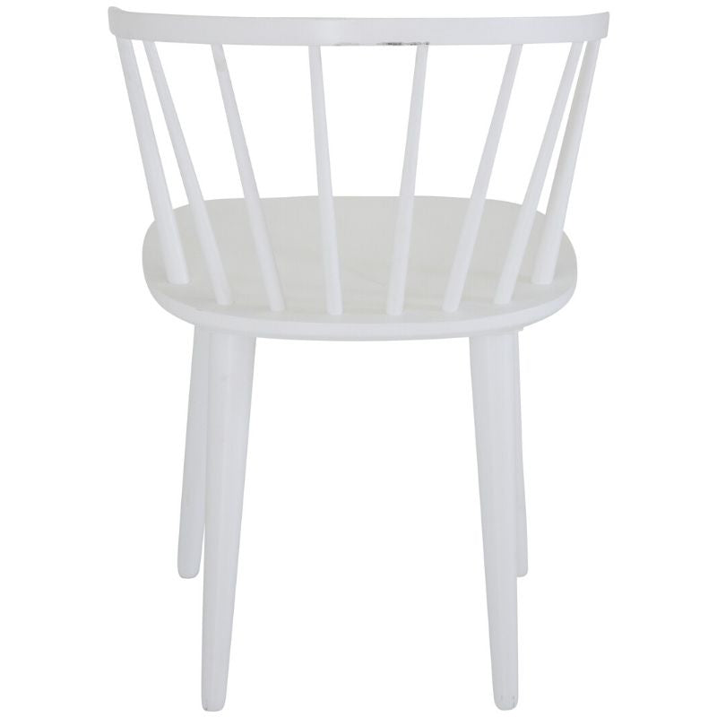 Hvid spisebordsstol med ryglæn og armlæn