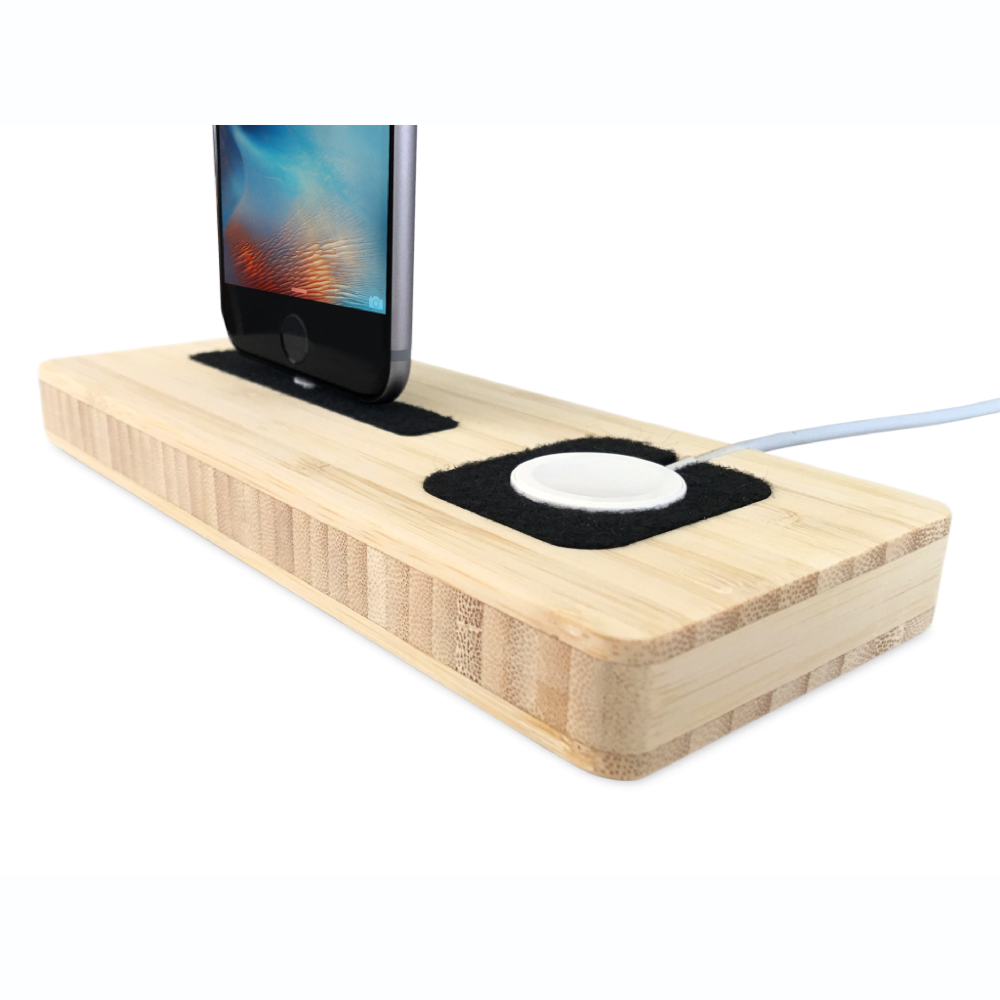iPhone & Apple Watch Station - Træprodukter til din boligindretning i høj kvalitet