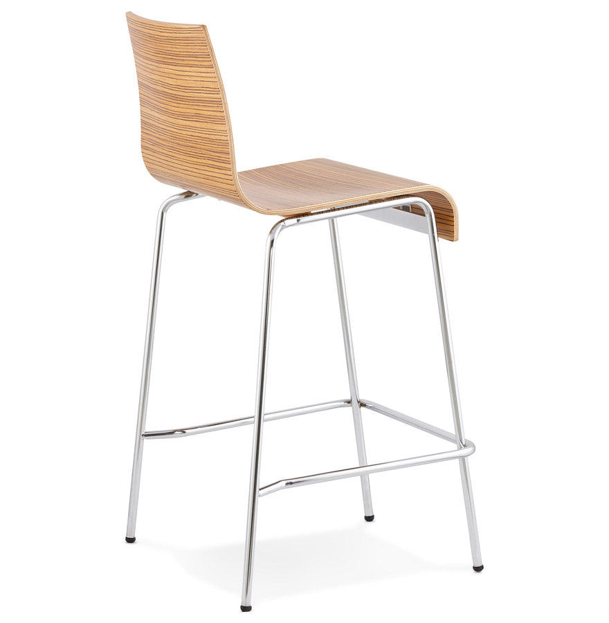 Kokoon Design barstol i zebrano træ på 50 x 54 x 94 cm