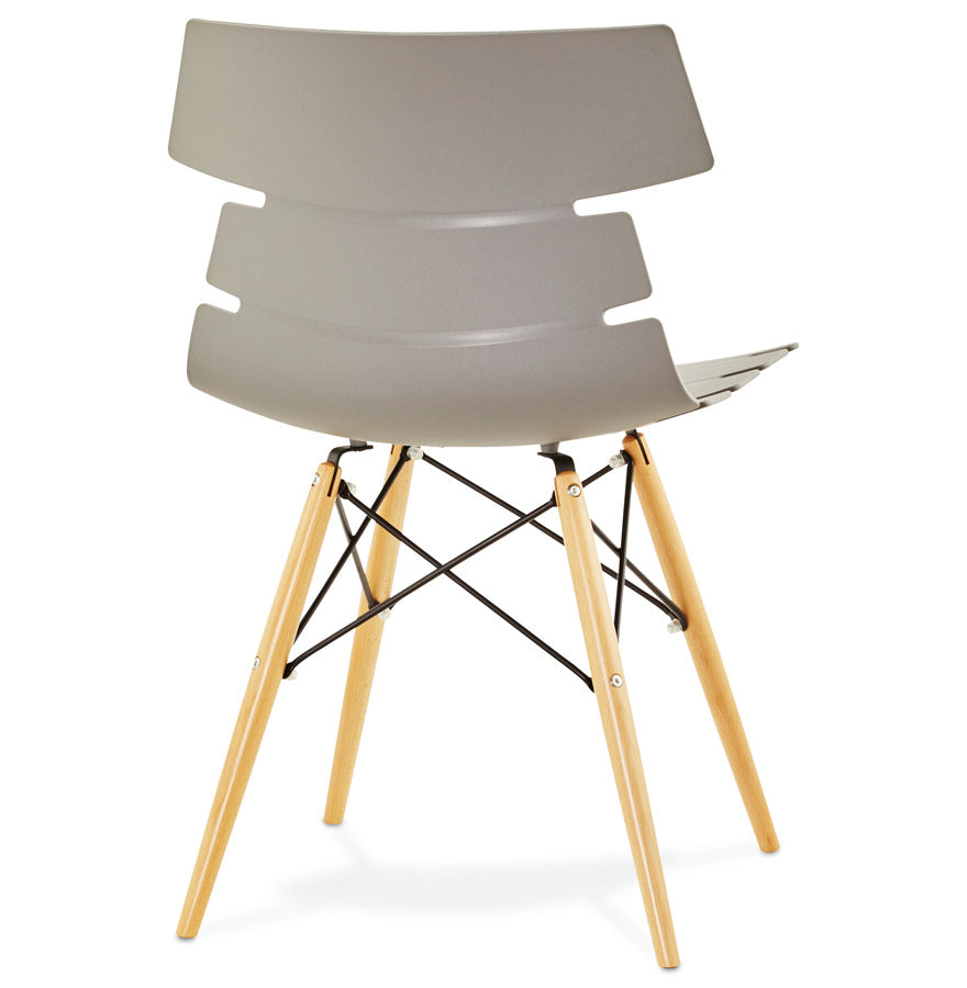 Kokoon Design spisebordsstol i grå plastik med træben