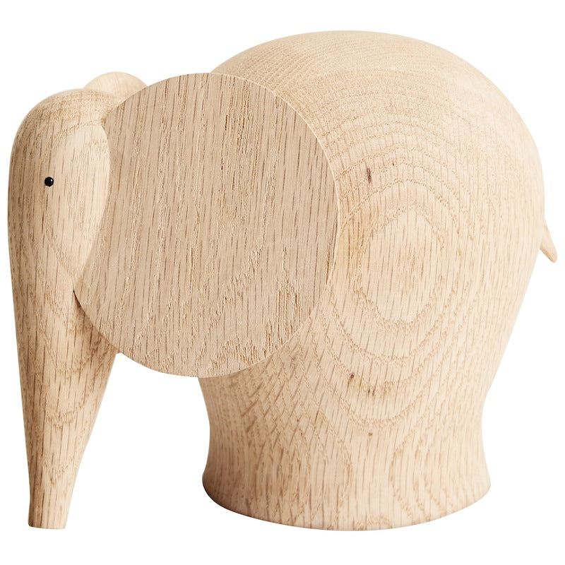 Mellem størrelse træfigur elefant i træ