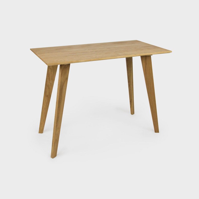 Praktisk lille skrivebord på 100x50 cm i egetræ