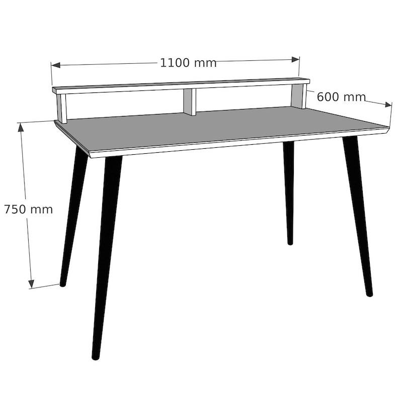 Skrivebord på 110x60x75 cm i træ