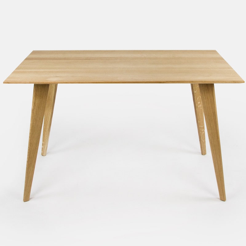 Skrivebord i massiv egetræ på 120x60x73 cm