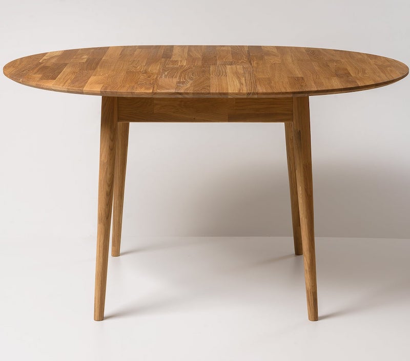 Spisebord i træ på 100x100x75 cm med udtræk