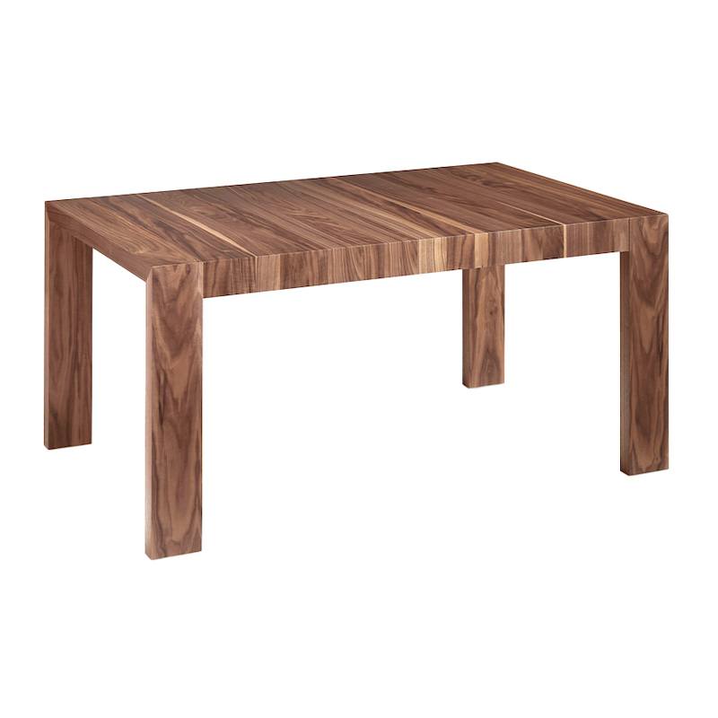 Spisebord i valnød med udtræk på 160-260 cm