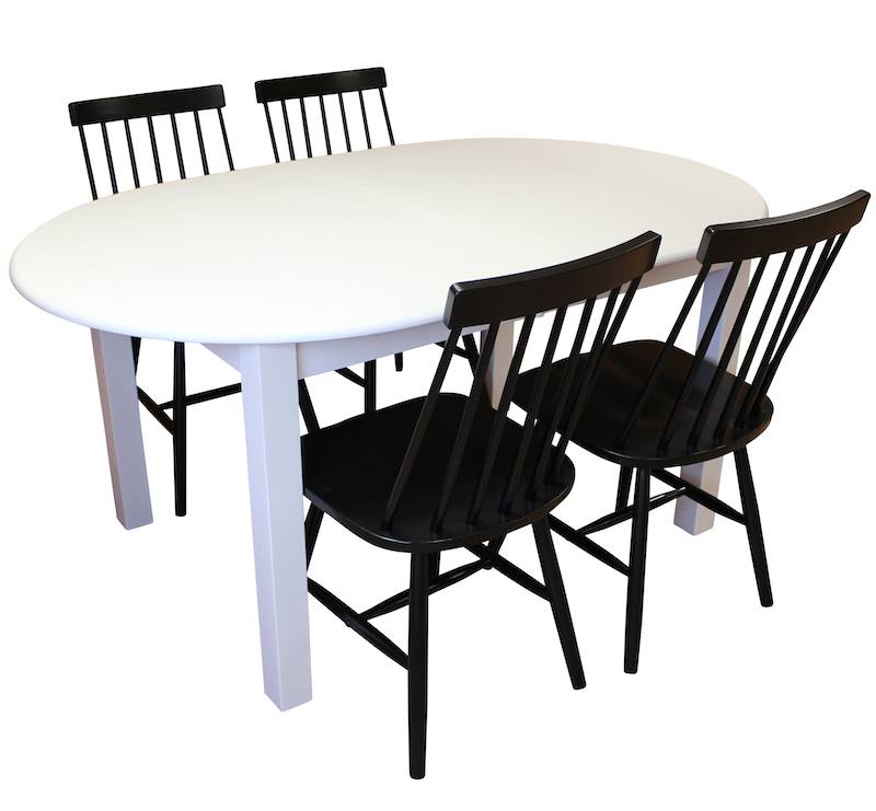 Ovalt Backagård spisebord med på 160-206 cm – Wood You