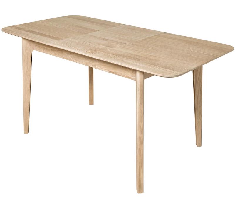 Træ spisebord på 160x80x75 cm med udtræk