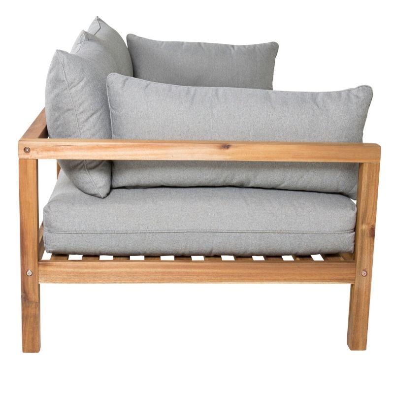 Venture Design Marion 2-personers havesofa i akacietræ med grå hynder