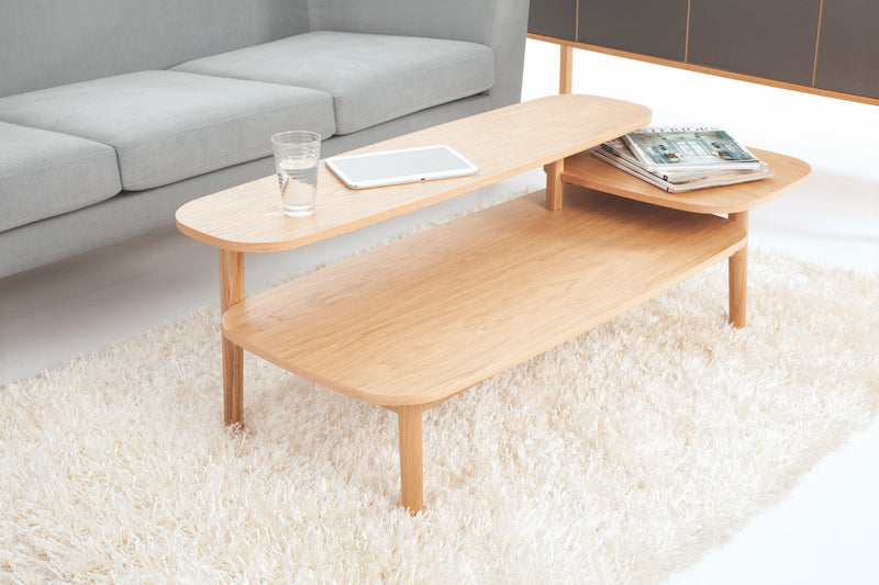 Woodman sofabord på 120x60x42 cm i egetræsfiner